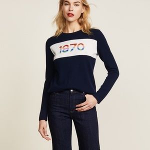 Bella Freud 1970 Rainbow Graphic Cashmere Sweater